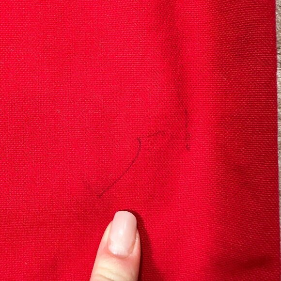 Lands'End Leather Collar Red Plaid Lined Barn Coat | Men's Size Tall L (42-44) - Picture 10 of 12